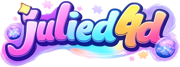 Logo julied4d berwarna lembut